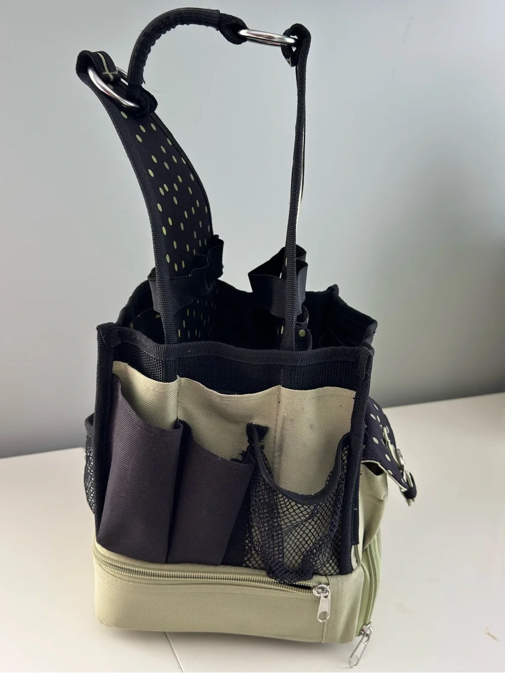 Light green and Black Craft Caddy